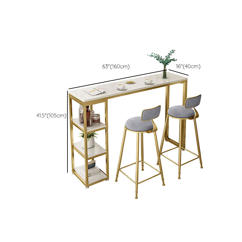 Glam Bar Stool and Table Set 1/2/3 Pieces Pub Table Set for Dining Room Clearhalo 'Bar Furniture' 'furn' 'furn_home_bar_bar_sets' 'Furniture' 'Home Bars & Bar Sets' 'home_bar_bar_sets' 'Kitchen & Dining Furniture' 6223112