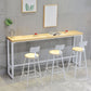 Industrial Bar Table Set 1/2/4/7 Pieces Solid Wood Counter Table Set for Indoor 4 Pieces: Table, 3 Stools Clearhalo 'Bar Furniture' 'furn' 'furn_home_bar_bar_sets' 'Furniture' 'Home Bars & Bar Sets' 'home_bar_bar_sets' 'Kitchen & Dining Furniture' 6223115
