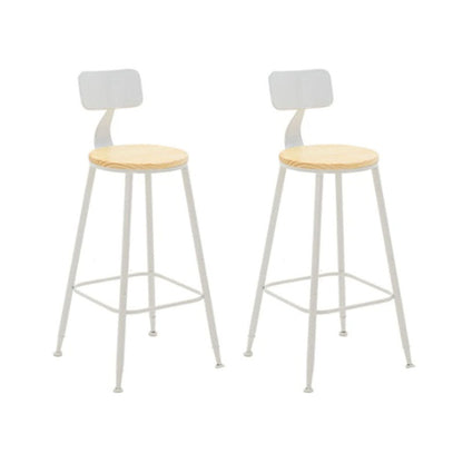 Industrial Bar Table Set 1/2/4/7 Pieces Solid Wood Counter Table Set for Indoor White 30"H Stools (Set of 2) Clearhalo 'Bar Furniture' 'furn' 'furn_home_bar_bar_sets' 'Furniture' 'Home Bars & Bar Sets' 'home_bar_bar_sets' 'Kitchen & Dining Furniture' 6223119