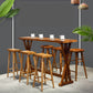 Modern Bar Table Set 1/2/4/7 Pieces Solid Wood Counter Table with Backless Stools 7 Pieces: Table, 6 Stools Clearhalo 'Bar Furniture' 'furn' 'furn_home_bar_bar_sets' 'Furniture' 'Home Bars & Bar Sets' 'home_bar_bar_sets' 'Kitchen & Dining Furniture' 6223144
