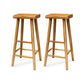 Modern Bar Table Set 1/2/4/7 Pieces Solid Wood Counter Table with Backless Stools Natural 29.5"H Stool (Set of 2) Clearhalo 'Bar Furniture' 'furn' 'furn_home_bar_bar_sets' 'Furniture' 'Home Bars & Bar Sets' 'home_bar_bar_sets' 'Kitchen & Dining Furniture' 6223145