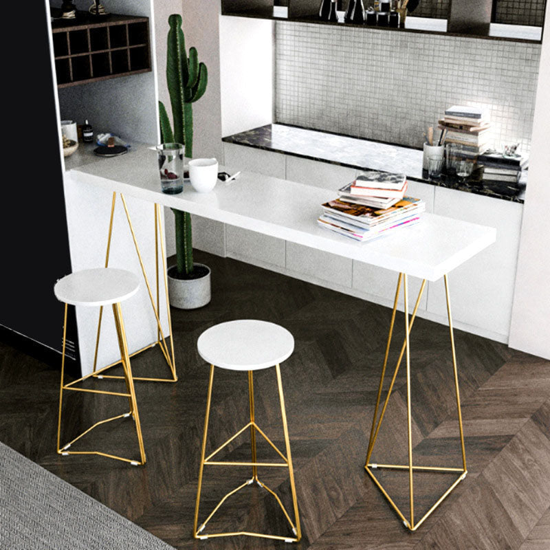 Solid Wood Bar Stool and Table Rectangular 1/3 Pieces Pub Table Set 3 Pieces: Table, 2 Stools Clearhalo 'Bar Furniture' 'furn' 'furn_home_bar_bar_sets' 'Furniture' 'Home Bars & Bar Sets' 'home_bar_bar_sets' 'Kitchen & Dining Furniture' 6223164