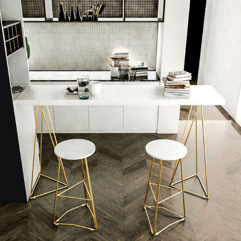 Solid Wood Bar Stool and Table Rectangular 1/3 Pieces Pub Table Set Clearhalo 'Bar Furniture' 'furn' 'furn_home_bar_bar_sets' 'Furniture' 'Home Bars & Bar Sets' 'home_bar_bar_sets' 'Kitchen & Dining Furniture' 6223165