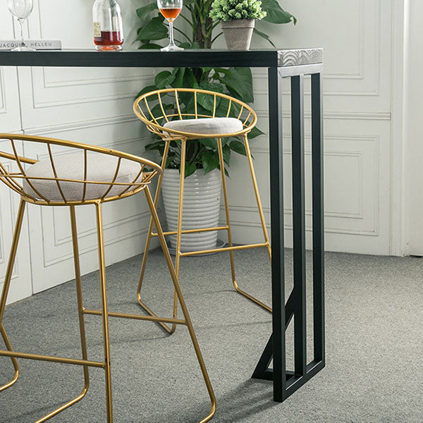Industrial Table and Stool 1/4 Pieces Solid Wood Pub Table Set Clearhalo 'Bar Furniture' 'furn' 'furn_home_bar_bar_sets' 'Furniture' 'Home Bars & Bar Sets' 'home_bar_bar_sets' 'Kitchen & Dining Furniture' 6223180