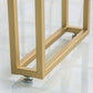 Mesa de bar fija estilo Glam, juego de mostrador rectangular de madera maciza de 1/3 piezas