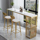 Juego de mesa de bar estilo Glam, juego de mostrador rectangular de mármol sintético de 1/3 piezas