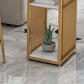 Juego de mesa de bar estilo Glam, juego de mostrador rectangular de mármol sintético de 1/3 piezas