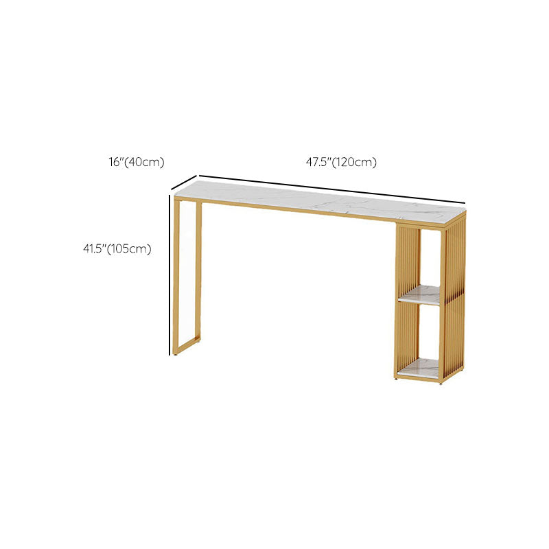 Juego de mesa de bar estilo Glam, juego de mostrador rectangular de mármol sintético de 1/3 piezas