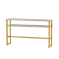 Glam Style Bar Table Set 1/5 Pieces Rectangle Faux Marble Counter Table Clearhalo 'Bar Furniture' 'furn' 'furn_home_bar_bar_sets' 'Furniture' 'Home Bars & Bar Sets' 'home_bar_bar_sets' 'Kitchen & Dining Furniture' 6223227