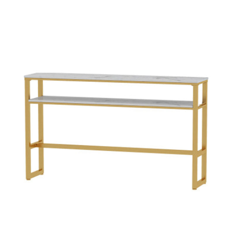 Glam Style Bar Table Set 1/5 Pieces Rectangle Faux Marble Counter Table Clearhalo 'Bar Furniture' 'furn' 'furn_home_bar_bar_sets' 'Furniture' 'Home Bars & Bar Sets' 'home_bar_bar_sets' 'Kitchen & Dining Furniture' 6223227