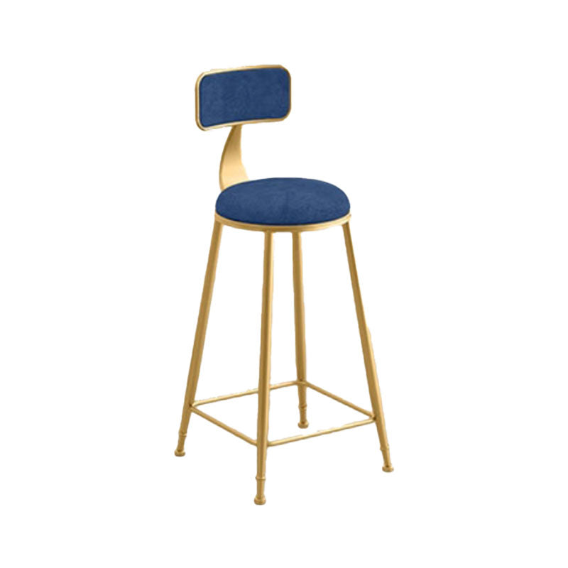 Glam Style Bar Table Set 1/5 Pieces Rectangle Faux Marble Counter Table Blue 30"H Stool (Single) Clearhalo 'Bar Furniture' 'furn' 'furn_home_bar_bar_sets' 'Furniture' 'Home Bars & Bar Sets' 'home_bar_bar_sets' 'Kitchen & Dining Furniture' 6223232
