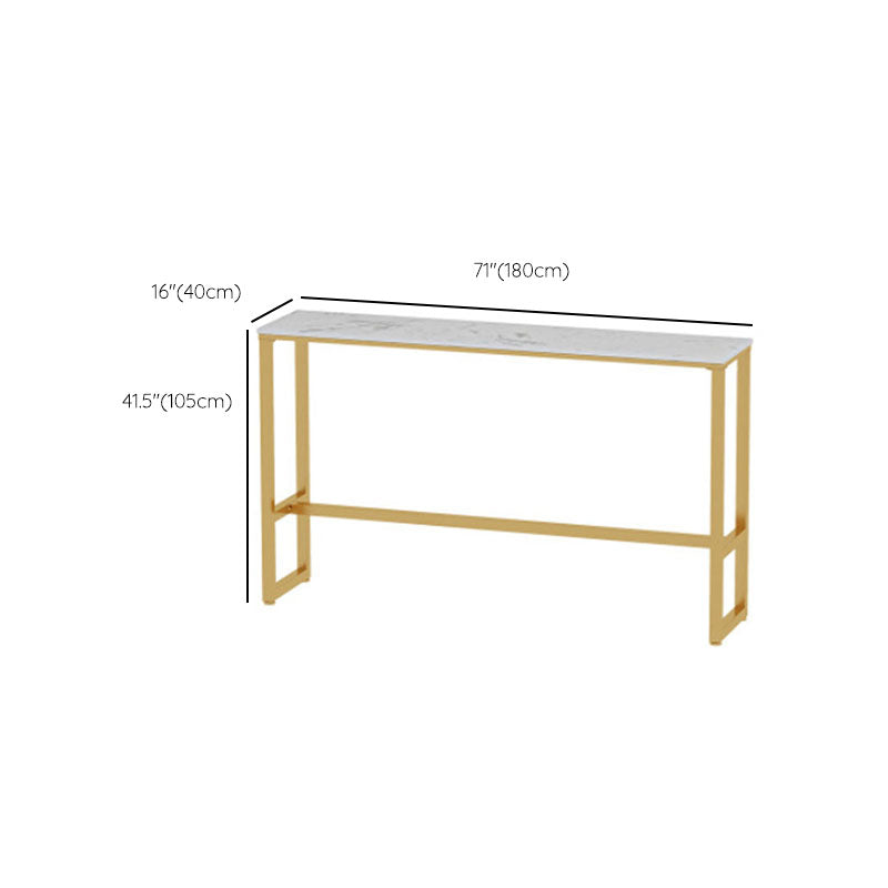 Glam Style Bar Table Set 1/5 Pieces Rectangle Faux Marble Counter Table Clearhalo 'Bar Furniture' 'furn' 'furn_home_bar_bar_sets' 'Furniture' 'Home Bars & Bar Sets' 'home_bar_bar_sets' 'Kitchen & Dining Furniture' 6223243