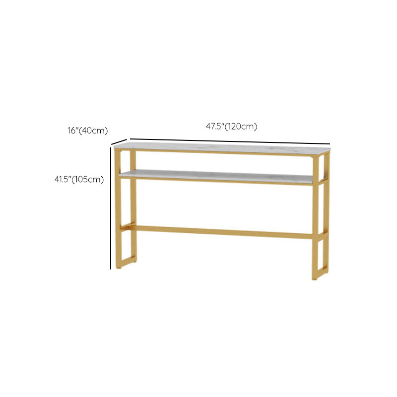Glam Style Bar Table Set 1/5 Pieces Rectangle Faux Marble Counter Table Clearhalo 'Bar Furniture' 'furn' 'furn_home_bar_bar_sets' 'Furniture' 'Home Bars & Bar Sets' 'home_bar_bar_sets' 'Kitchen & Dining Furniture' 6223246