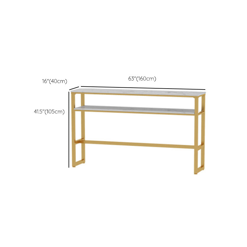 Glam Style Bar Table Set 1/5 Pieces Rectangle Faux Marble Counter Table Clearhalo 'Bar Furniture' 'furn' 'furn_home_bar_bar_sets' 'Furniture' 'Home Bars & Bar Sets' 'home_bar_bar_sets' 'Kitchen & Dining Furniture' 6223248