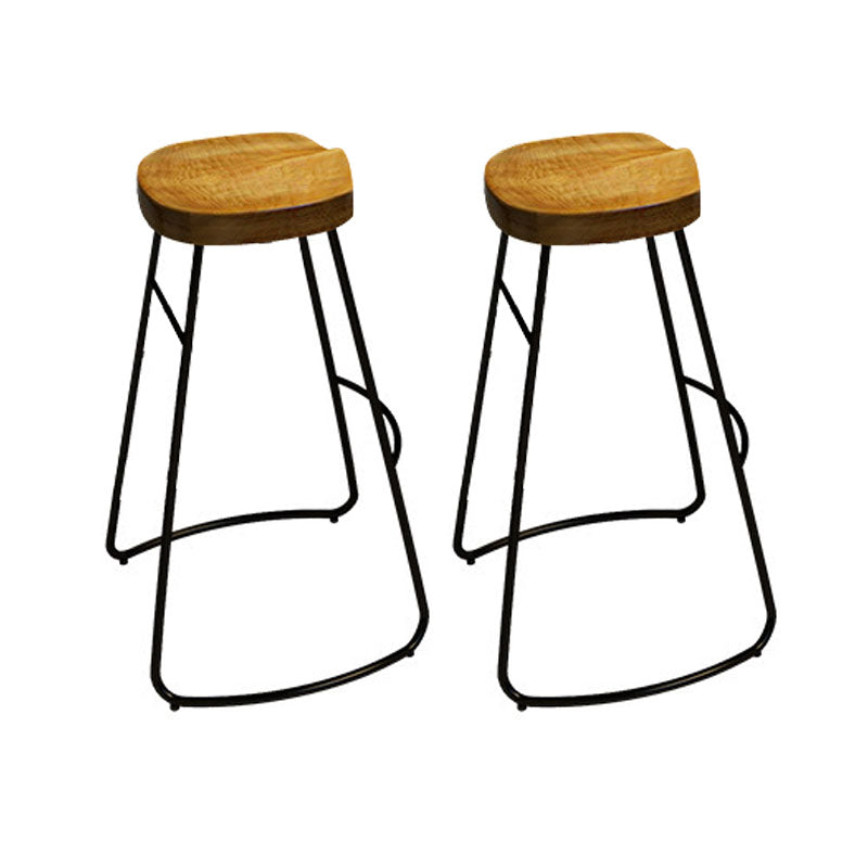 Industrial Style Bar Table 1/2/11 Pieces Rectangle Solid Wood Counter Set Brown 29"H Stool (Set of 2) Clearhalo 'Bar Furniture' 'furn' 'furn_home_bar_bar_sets' 'Furniture' 'Home Bars & Bar Sets' 'home_bar_bar_sets' 'Kitchen & Dining Furniture' 6223253