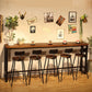 1/2/6/11 Bar Stool and Table Set Industrial Counter Height Set