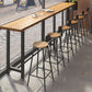 Tavolo da bar in stile industriale Set da bancone in legno massello rettangolare da 1/7 pezzi