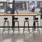 Tavolo da bar in stile industriale Set da bancone in legno massello rettangolare da 1/7 pezzi
