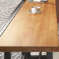 Tavolo da bar in stile industriale Set da bancone in legno massello rettangolare da 1/7 pezzi