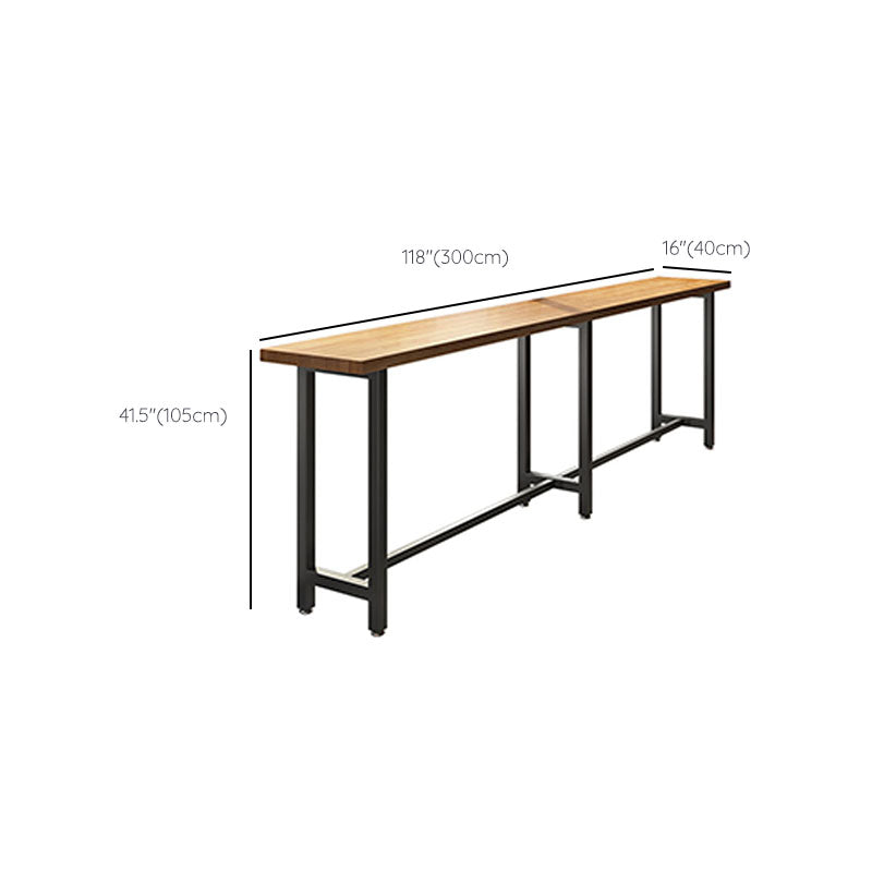 Tavolo da bar in stile industriale Set da bancone in legno massello rettangolare da 1/7 pezzi