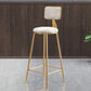 Glam Style Fixed Bar Table 1/4 Pieces Solid Wood Rectangle Counter Set for Indoor White 30"H Stool (Single) Clearhalo 'Bar Furniture' 'furn' 'furn_home_bar_bar_sets' 'Furniture' 'Home Bars & Bar Sets' 'home_bar_bar_sets' 'Kitchen & Dining Furniture' 6223309