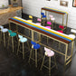 Glam Style Fixed Bar Table 1/4 Pieces Solid Wood Rectangle Counter Set for Indoor Clearhalo 'Bar Furniture' 'furn' 'furn_home_bar_bar_sets' 'Furniture' 'Home Bars & Bar Sets' 'home_bar_bar_sets' 'Kitchen & Dining Furniture' 6223313