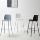 Taburete de bar de cuero de PU de estilo moderno, taburete de bar con asiento cuadrado y patas de metal