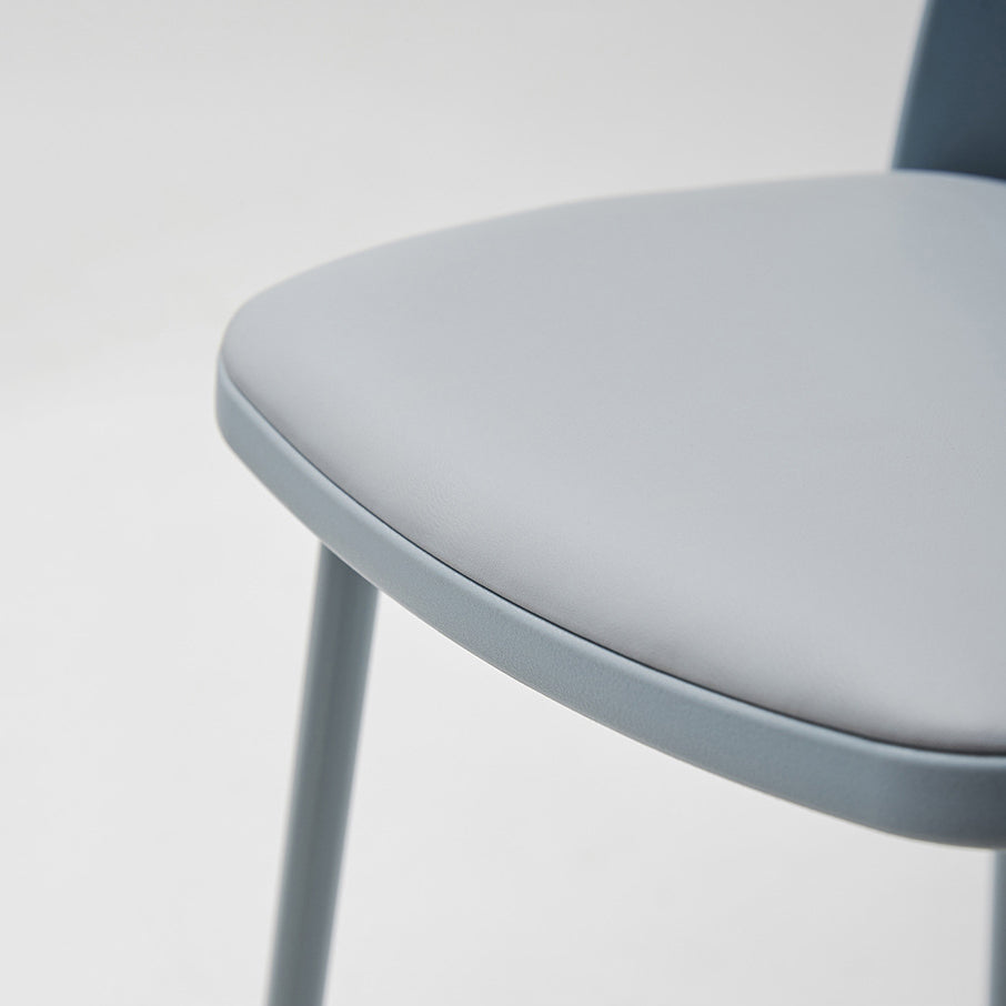 Taburete de bar de cuero de PU de estilo moderno, taburete de bar con asiento cuadrado y patas de metal