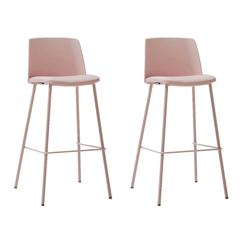 Taburete de bar de cuero de PU de estilo moderno, taburete de bar con asiento cuadrado y patas de metal