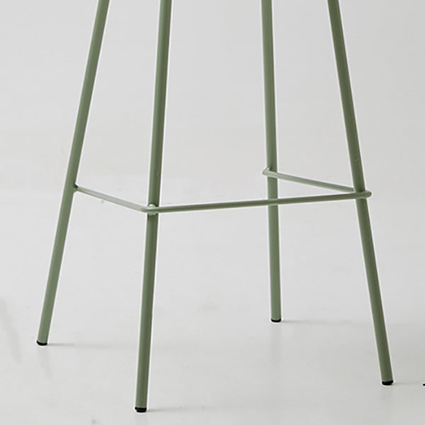 Taburete de bar de cuero de PU de estilo moderno, taburete de bar con asiento cuadrado y patas de metal
