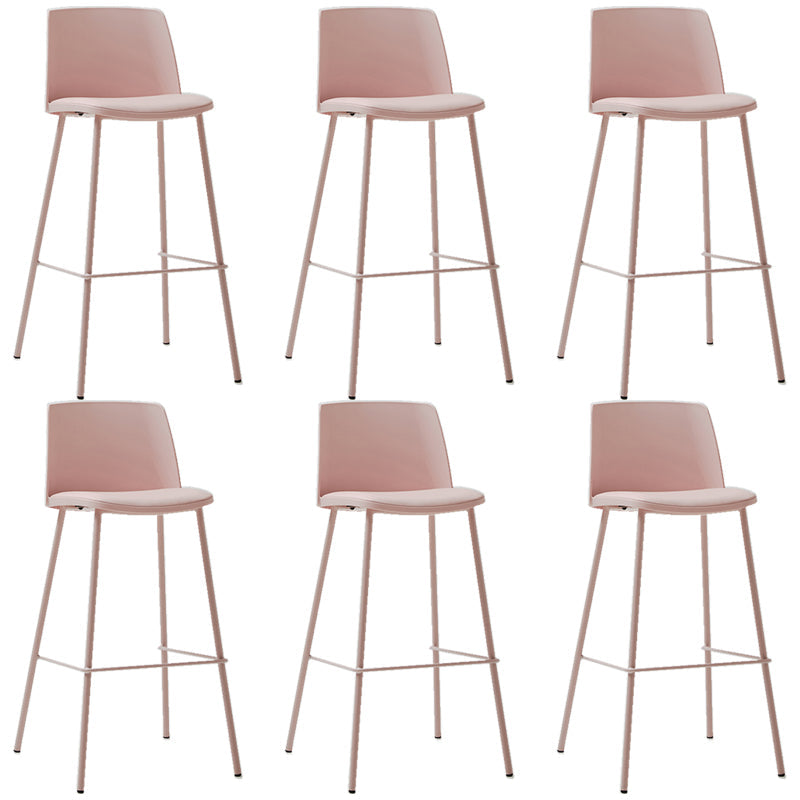 Taburete de bar de cuero de PU de estilo moderno, taburete de bar con asiento cuadrado y patas de metal