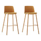 Taburete de bar de cuero de PU de estilo moderno, taburete de bar con asiento cuadrado y patas de metal
