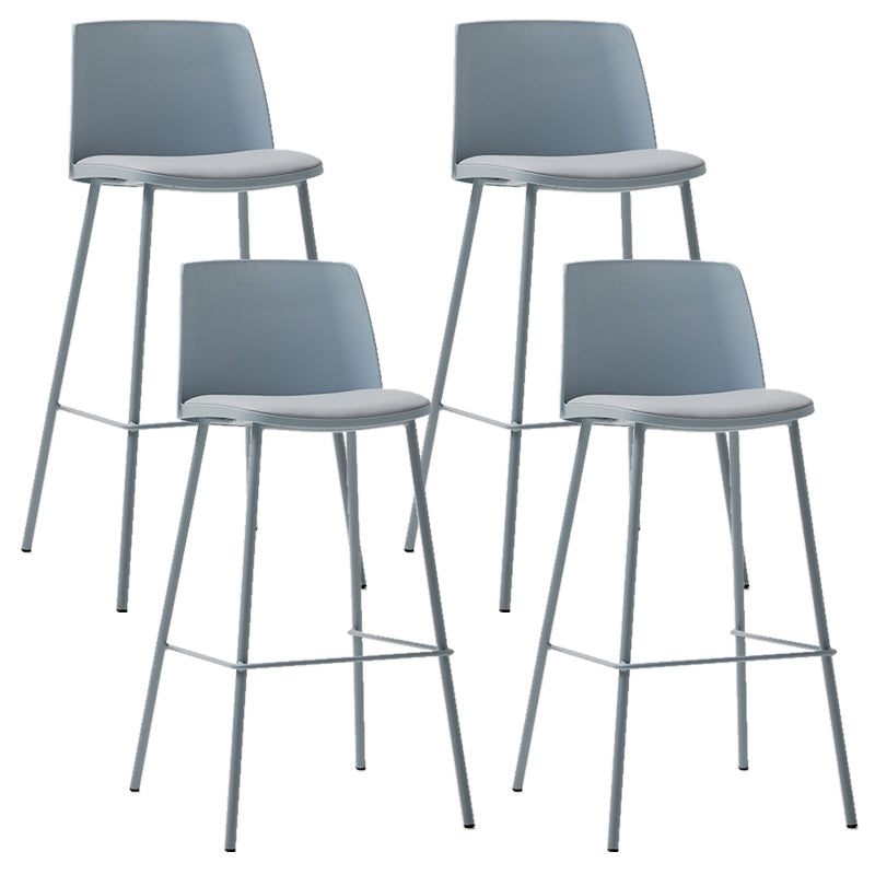 Taburete de bar de cuero de PU de estilo moderno, taburete de bar con asiento cuadrado y patas de metal