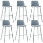 Taburete de bar de cuero de PU de estilo moderno, taburete de bar con asiento cuadrado y patas de metal