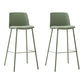 Taburete de bar de cuero de PU de estilo moderno, taburete de bar con asiento cuadrado y patas de metal