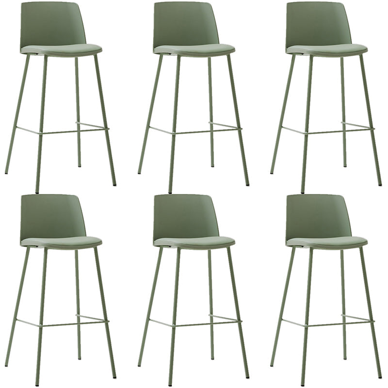 Taburete de bar de cuero de PU de estilo moderno, taburete de bar con asiento cuadrado y patas de metal