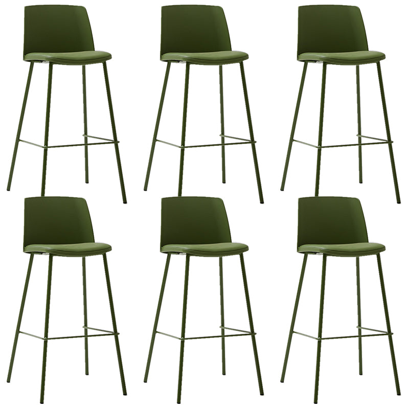 Taburete de bar de cuero de PU de estilo moderno, taburete de bar con asiento cuadrado y patas de metal