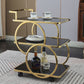 31.50" High Contemporary Style Prep Table Rolling Metal Prep Table for Kitchen