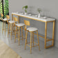 Mesa de bar con base de caballete Mesa de bar de madera maciza rectangular de lujo tradicional