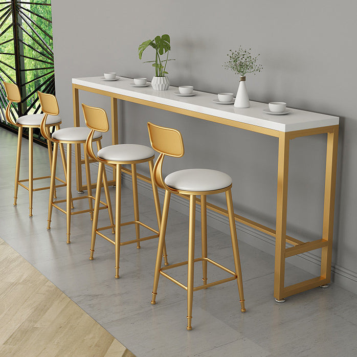 Mesa de bar con base de caballete Mesa de bar de madera maciza rectangular de lujo tradicional