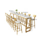 Mesa de bar con base de caballete Mesa de bar de madera maciza rectangular de lujo tradicional