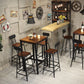 Brown Solid Wood Bar Table Industrial Dining Table for Kitchen Living Room Clearhalo 'Bar Furniture' 'Bar Tables' 'bar_tables' 'furn' 'furn_bar_tables' 'Furniture' 'Kitchen & Dining Furniture' 6225949