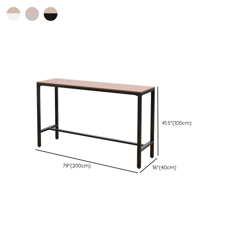 Modern Bar Table Brown Top Dining Table for Kitchen Living Room Coffee Room Clearhalo 'Bar Furniture' 'Bar Tables' 'bar_tables' 'furn' 'furn_bar_tables' 'Furniture' 'Kitchen & Dining Furniture' 6225980
