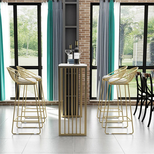 Industrial Bar Table Rectangle Sled Base Bar Height Pub Table for Home Clearhalo 'Bar Furniture' 'Bar Tables' 'bar_tables' 'furn' 'furn_bar_tables' 'Furniture' 'Kitchen & Dining Furniture' 6226002