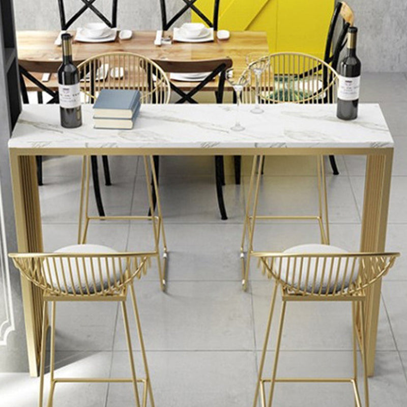 Industrial Bar Table Rectangle Sled Base Bar Height Pub Table for Home Clearhalo 'Bar Furniture' 'Bar Tables' 'bar_tables' 'furn' 'furn_bar_tables' 'Furniture' 'Kitchen & Dining Furniture' 6226003