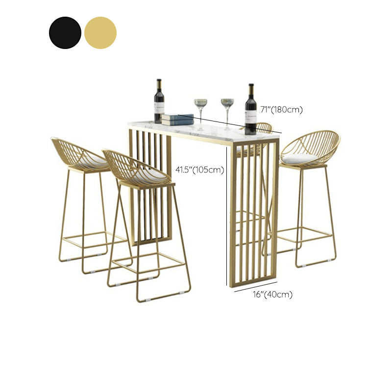 Industrial Bar Table Rectangle Sled Base Bar Height Pub Table for Home Clearhalo 'Bar Furniture' 'Bar Tables' 'bar_tables' 'furn' 'furn_bar_tables' 'Furniture' 'Kitchen & Dining Furniture' 6226008
