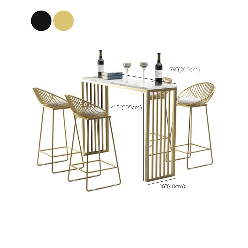 Industrial Bar Table Rectangle Sled Base Bar Height Pub Table for Home Clearhalo 'Bar Furniture' 'Bar Tables' 'bar_tables' 'furn' 'furn_bar_tables' 'Furniture' 'Kitchen & Dining Furniture' 6226009