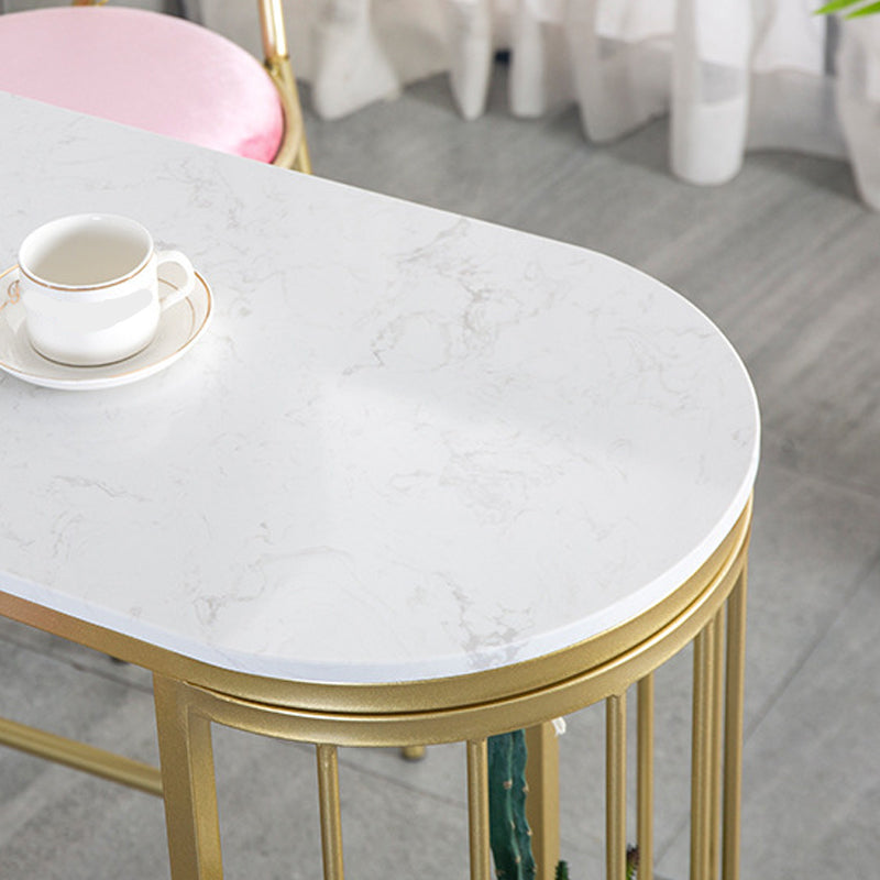 Glam Pub Height Dining Table Stone Top Pub Table for Dining Room Clearhalo 'Bar Furniture' 'Bar Tables' 'bar_tables' 'furn' 'furn_bar_tables' 'Furniture' 'Kitchen & Dining Furniture' 6226018