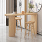 Contemporary Bar Table Solid Wood Specialty Pub Table for Outdoor 47.2"L x 17.7"W x 41.3"H Natural Without Chairs Clearhalo 'Bar Furniture' 'Bar Tables' 'bar_tables' 'furn' 'furn_bar_tables' 'Furniture' 'Kitchen & Dining Furniture' 6226026