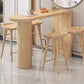 Contemporary Bar Table Solid Wood Specialty Pub Table for Outdoor 70.9"L x 17.7"W x 41.3"H Natural Without Chairs Clearhalo 'Bar Furniture' 'Bar Tables' 'bar_tables' 'furn' 'furn_bar_tables' 'Furniture' 'Kitchen & Dining Furniture' 6226028